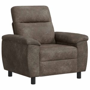 vidaXL Sofa Dunkelgrau 95 x 90 x 95 cm Kunstwildleder