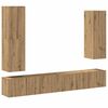 vidaXL 4-tlg. TV-Schrank-Set Wandmontage Artisan-Eiche Holzwerkstoff