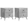 vidaXL Nachttisch 2 pcs Betongrau 43 x 34,5 x 47,5 cm Holzwerkstoff