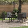 vidaXL Garten Essgruppe 5 pcs Schwarz Stahl