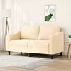 vidaXL 2-Sitzer-Sofa Creme 140 cm Stoff