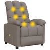 vidaXL Massagesessel Taupe Stoff