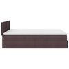 vidaXL Ottoman-Bett mit Matratze Dunkelbraun 140x190 cm Stoff