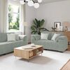 vidaXL 2-teiliges Sofa-Set mit Kissen, hellgrauer Samt
