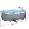 Best Way Pool Set Grau 305 x 200 x 84 cm Stahl