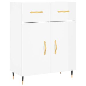 vidaXL Sideboard Hochglanz-Wei&szlig; 69,5x34x90 cm Holzwerkstoff