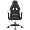 vidaXL Gaming-Stuhl Schwarz und Blau Stoff