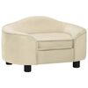 vidaXL Hundesofa Creme 67x47x36 cm Pl&uuml;sch