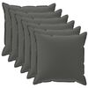 vidaXL Kissenbezug 6 stk. HOUTEN Anthrazit 40 x 40 cm Polyester