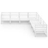 vidaXL 7-tlg. Garten-Lounge-Set Wei&szlig; Kiefer Massivholz
