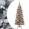 vidaXL K&uuml;nstlicher Weihnachtsbaum mit Weihnachtskugel 150 cm 150 LEDs