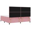 vidaXL Boxspringbett mit Matratze mit Kopfteil Rosa 200 x 200 cm Samt