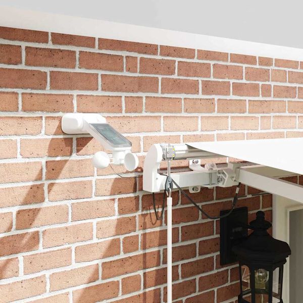 vidaXL Einziehbare Markise Wei&szlig; 500 x 350 cm Polyester und Metall