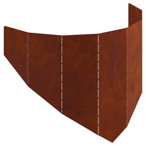 vidaXL Raseneinfassung 100 x 45 cm Stahl Rostig