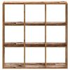vidaXL B&uuml;cherregal Altholz-Optik 102x32x102 cm Holzwerkstoff