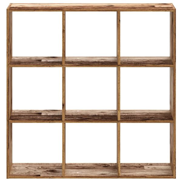 vidaXL B&uuml;cherregal Altholz-Optik 102x32x102 cm Holzwerkstoff