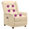 vidaXL Massagesessel Elektrisch Creme Stoff