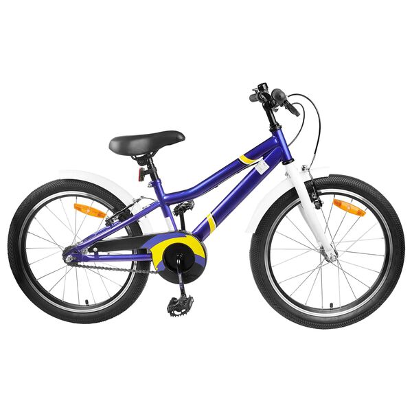 vidaXL Kinderfahrrad 24 Zoll f&uuml;r 8-12 Jahre alt Blau Wei&szlig;
