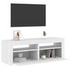 vidaXL TV-Schrank mit LED-Leuchten Weiß 120x35x40 cm
