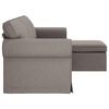 vidaXL Sofa 180cm Taupe Metall