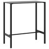 vidaXL Bartisch Schwarz 100x50x110 cm Pulverbeschichteter Stahl
