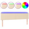 vidaXL LED Kopfteil Creme 180x5x78/88 cm Stoff