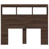 vidaXL LED-Kopfteil mit Ablagen Braun Eichen-Optik 120x17x102 cm