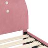 vidaXL Kinderbettgestell mit Kopfteil Rosa 80 x 160 cm Samt