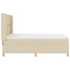 vidaXL Boxspringbett mit Matratze Creme 160 x 200 cm Stoff