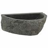 vidaXL Wandmontiertes Waschbecken Grau 37 x 30 x 12 cm Flussstein