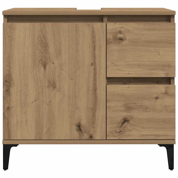 vidaXL Waschbeckenunterschrank Artisan-Eiche 65x33x60 cm Holzwerkstoff
