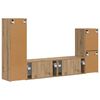 vidaXL TV-Schrankset Wandmontiert 4 pcs Artisan-Eiche Holzwerkstoff