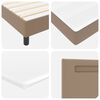 vidaXL Boxspringbett mit Matratze Cappuccino 90 x 200 cm Kunstleder