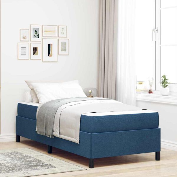 vidaXL Boxspringbett Blau 80 x 200 cm Stoff