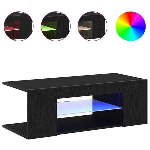 vidaXL TV-Schr&auml;nk Schwarz Eichen-Optik 90 x 39 x 30 cm Holzwerkstoff