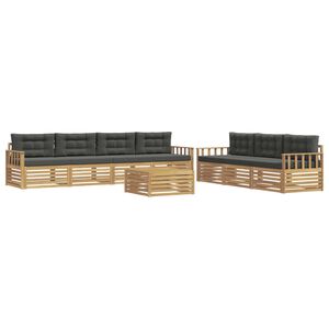 vidaXL Outdoor-Sofagarnitur 8 stk. Wei&szlig; und Anthrazit Polyester
