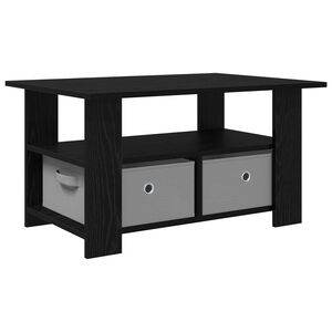 vidaXL Couchtisch Schwarz Eichen-Optik 77 x 55 x 42 cm Holzwerkstoff