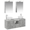 vidaXL Badezimmerschrank-Set 5 stk. Betongrau Holzwerkstoff