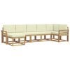 vidaXL Outdoor-Sofagarnitur 7 stk. Wei&szlig; und Creme Polyester