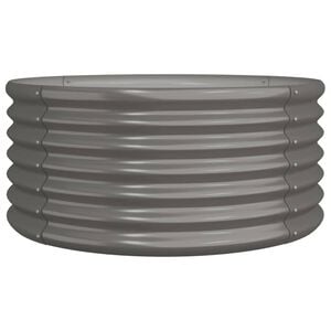 vidaXL Pflanzk&uuml;bel Verzinkter Stahl 80x80x36 cm Grau