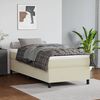 vidaXL Boxspringbett mit Matratze Creme 100x200 cm Kunstleder