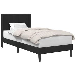 vidaXL Bettrahmen mit Kopfteil Schwarz 80 x 200 cm Samt