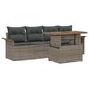 vidaXL Gartensofa-set 5 stk. Grau Poly-Rattan