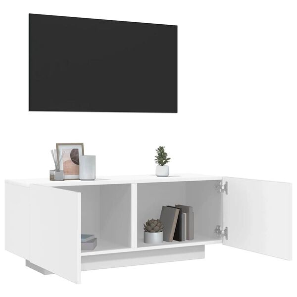 vidaXL TV-Schrank Weiß 100x35x40 cm Holzwerkstoff