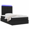 vidaXL Bett mit Stauraum und LED Schwarz 120 x 190 cm Polyester