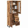 vidaXL Highboard mit Schubladen 2 pcs Altholz Engineered Wood und Glas