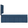 vidaXL Boxspringbett mit Matratze Blau 90x200 cm Stoff