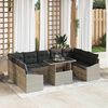 vidaXL Sofa Set mit Kissen 10 pcs Hellgrau Poly-Rattan