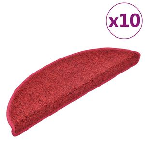 vidaXL Stufenmatten 10 Stk. 56x17x3 cm Rot Halbrund