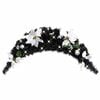 vidaXL Weihnachts-T&uuml;rbogen mit LED-Lichtern Schwarz 90 cm PVC